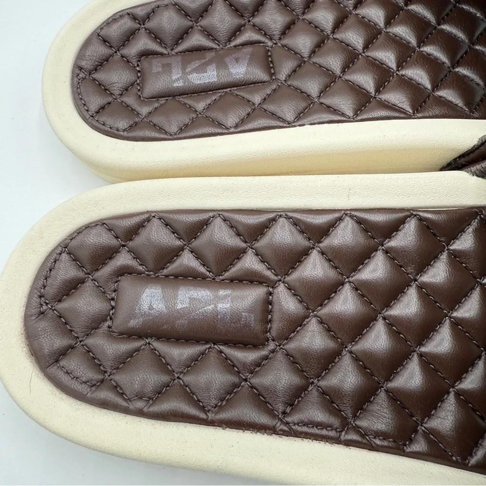 APL Lusso Slide Chocolate Leather/Cream Men's Size 9 Women's Size 10.5 EU 42 NEW